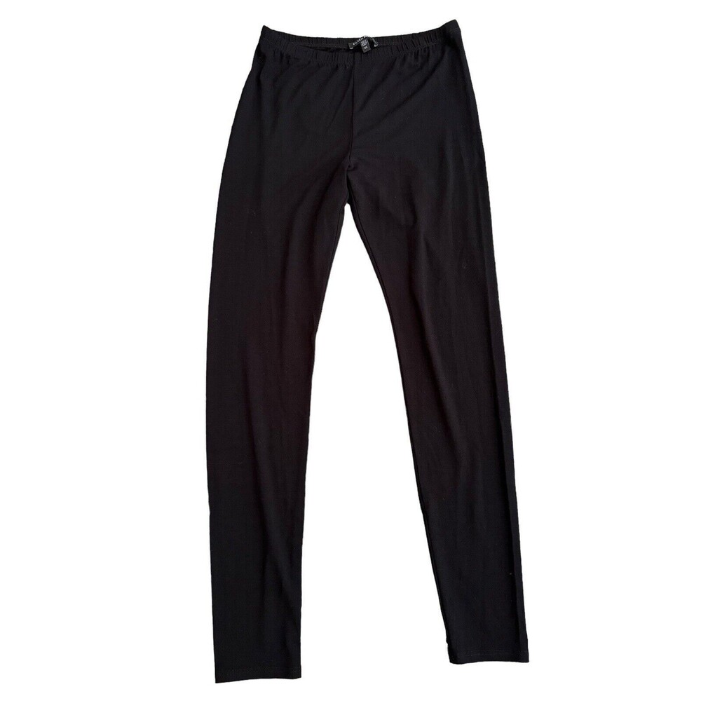 Eileen Fisher Black System‎ Viscose Jersey Easy Pant Easy Ankle Length Size XS